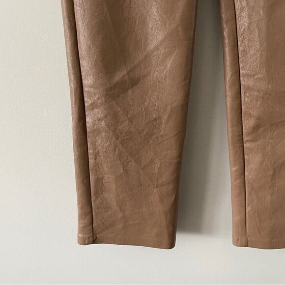 Aritzia Wilfred Melina Faux Leather Pants Brown 0 - Picture 5 of 8